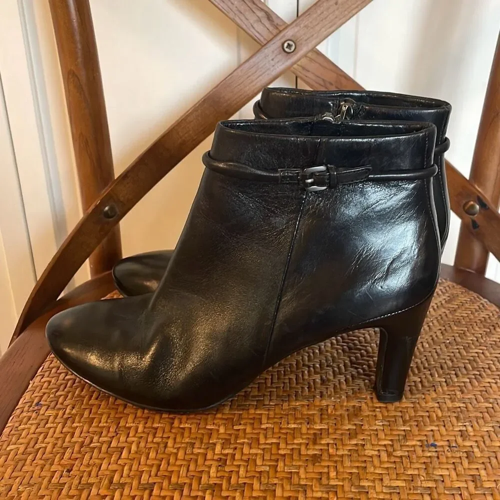 Ecco Black Ankle Boots - Picture 5 of 10